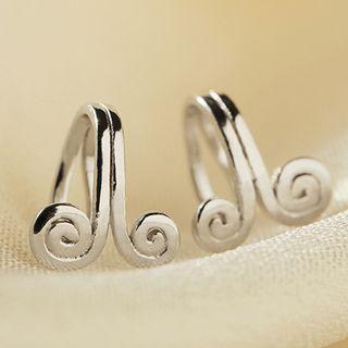 Curve Ear Cuff 1 Pair - Clip On Earring - As Shown In Figure - One Size