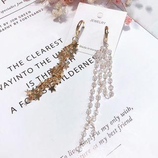 Non-matching Star & Bead Fringed Earring
