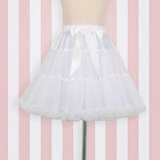 A-line Layered Mesh Skirt