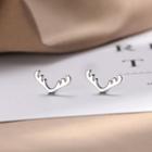 925 Sterling Silver Deer Horn Earring R626 - One Size