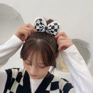 Check Chenille Hair Clip
