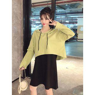 Set: Plain Hoodie + Tank Dress