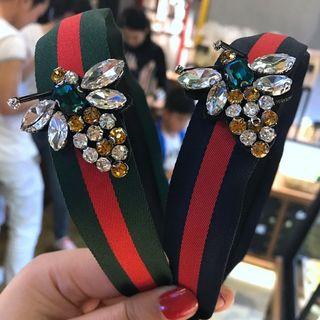 Rhinestone Striped Headband
