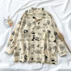 All Over Print Shirt Almond - One Size