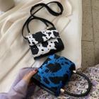 Faux Leather Cow Print Crossbody Bag