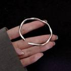 Irregular Sterling Silver Open Bangle Sl0452 - 925 Silver - Silver - One Size