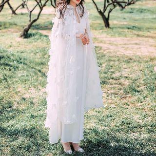 Hood Light Jacket / Spaghetti Strap Midi A-line Dress / Set