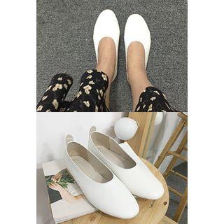 Faux-leather Colored Pumps
