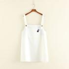 Rabbit Embroidered Pinafore Dress