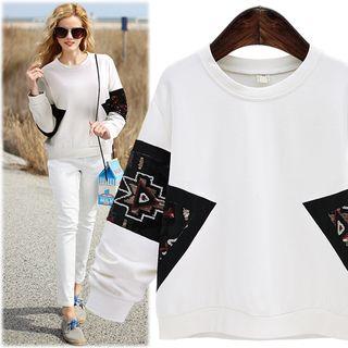 Beaded Panel Pullover