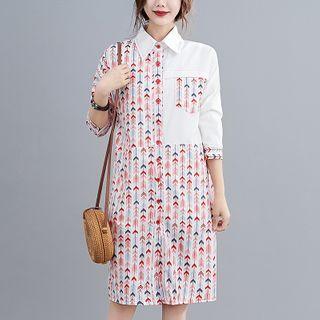 Arrow Print Shirtdress