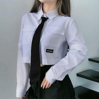 Set: Crop Shirt + Tie