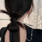 Chain Strap Hair Stick Silver - One Size