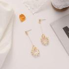 Faux Crystal Alloy Star Dangle Earring 1 Pair - 925 Silver Needle - Earring - One Size