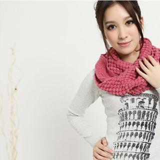 Waffle Knit Circle Scarf