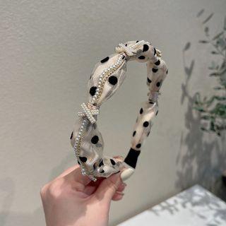 Dot Mesh Pearl Hair Band