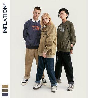 Couple Map-print Loose-fit Pullover