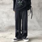 Buckled Wide Leg Jeans