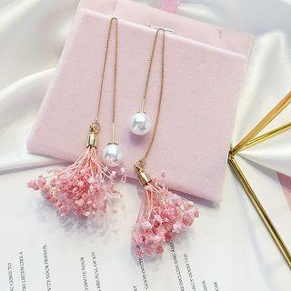 Dried Flower & Star Dangle Earring