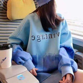 Tie-dye Lettering Sweatshirt