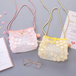 Floral Mesh Crossbody Bag