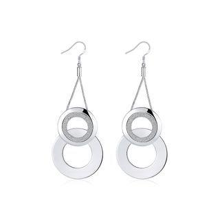 Fashion Circle Earrings Silver - One Size