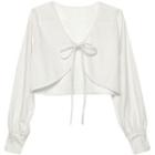 Cropped Tie-front Jacket