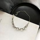 Alloy Choker 1 Pair - Silver Necklace - One Size