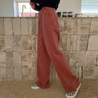 Fleece-lined Pigment Wide Pants
