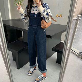 Denim Dungaree Pants / Sweater