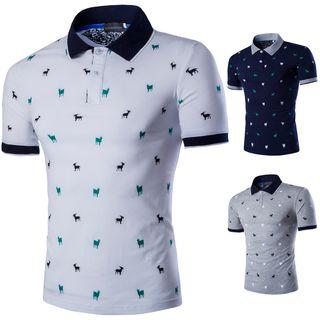 Patterned Short-sleeve Polo