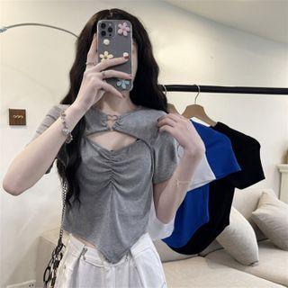 Mock Two-piece Cut-out Top