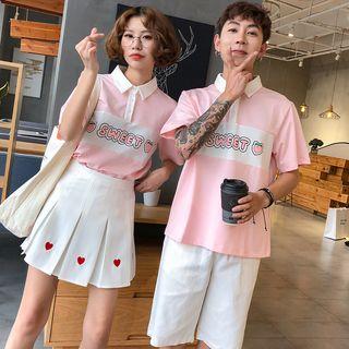 Couple Matching Short-sleeve Polo Shirt / Shorts / Pleated Skirt