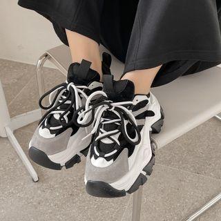 Lug-sole Color-block Sneakers