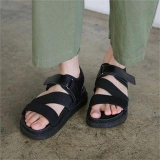 Velcro-detail Strappy Sandals