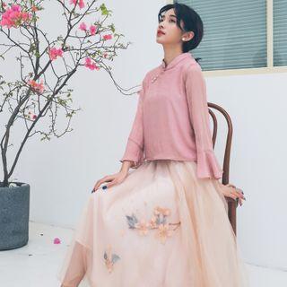 Bell-sleeve Hanfu Top