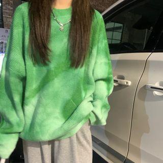 Long-sleeve Tie-dye Knit Sweater