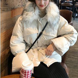 Faux Fur Collar Parka