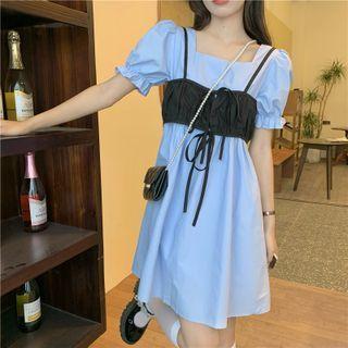 Short-sleeve Plain Dress / Sleeveless Top