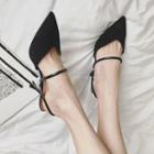 High Heel Pointed Slide Sandals