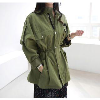 Multi-pocket Snap-button Parka