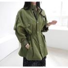 Multi-pocket Snap-button Parka