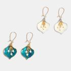 Alloy Faux Pearl Flower Dangle Earring