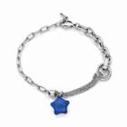 Ip Blue Lucky Star Steel Bracelet Blue - One Size