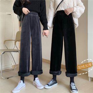 Wide Leg Velour Pants