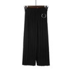 Ring Detail Pleated Wide Leg Pants