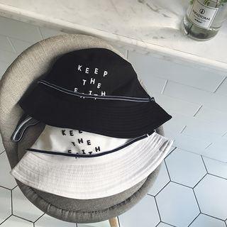 Embroidery Bow-tied Bucket Hat