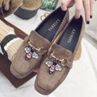 Bee Embroidered Loafers