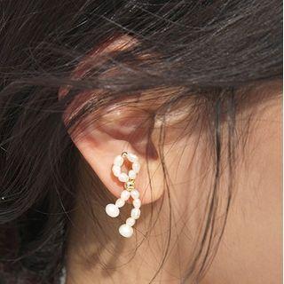 Freshwater Pearl Sterling Silver Fringed Earring