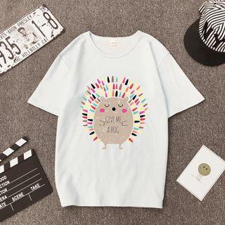 Animal Printed Short-sleeve T-shirt